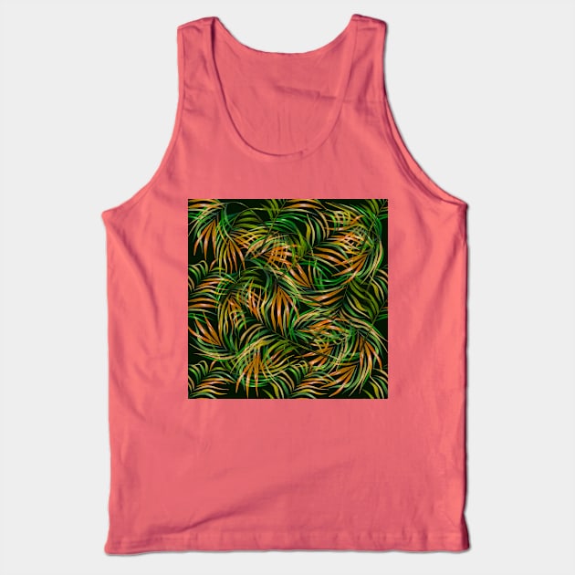 Colorful Tropical Fronds Tank Top by StudioGrafiikka